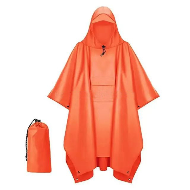 Emergency Poncho Rain - Outdoor 3-in-1 militaire regenjas met capuchon,