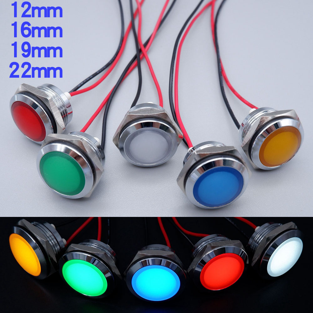 Signal Panel Orange - Metalen Led Indicatielampje 12Mm 16Mm 19Mm