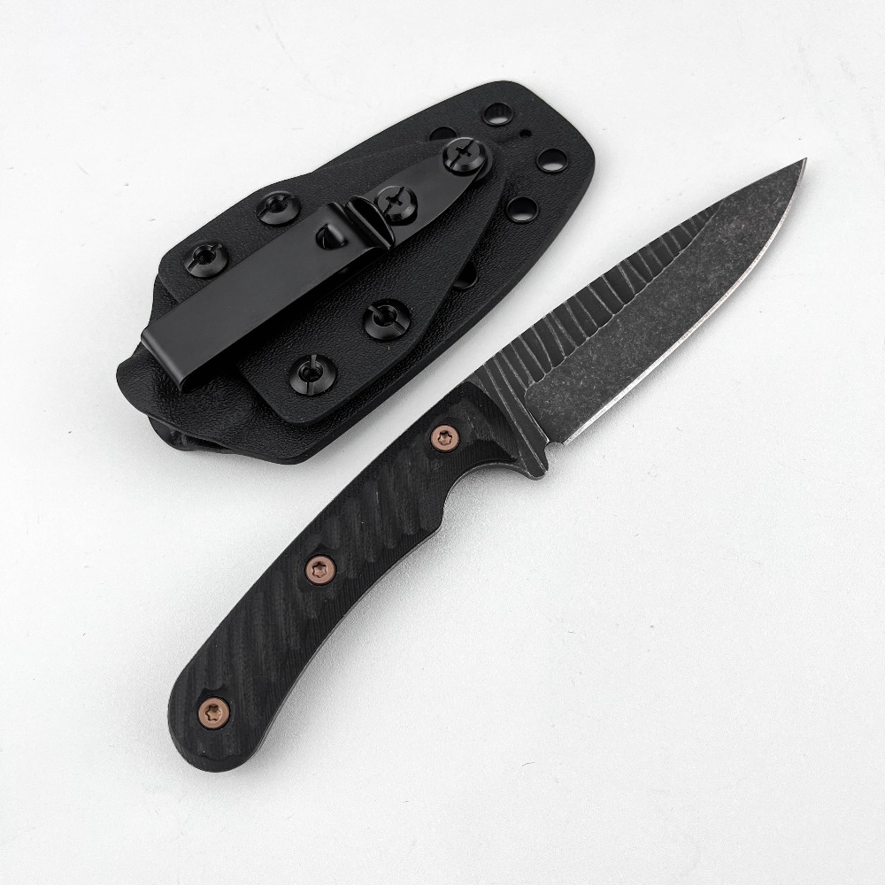 Bushcraft Knife Fixed - Volledig geïntegreerd bushcraftmes met D2-lemmet, antislip