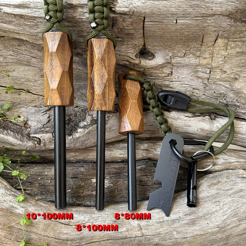 Magnesium Fire Starter - Nieuwe Outdoor vuursteen vuuraansteker met houten