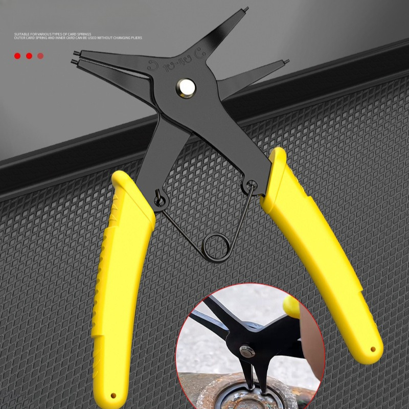 Multi Tool Plier - 2-in-1 dubbelzijdige borgringtang, multifunctionele borgringtang voor