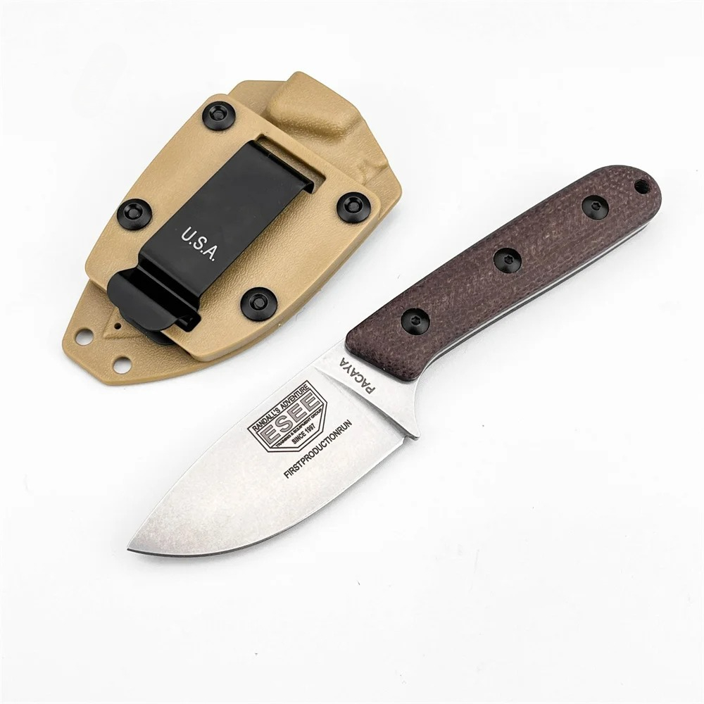 Bushcraft Knife Fixed - Vaste messen outdoor survivalmes, Micarta handvat