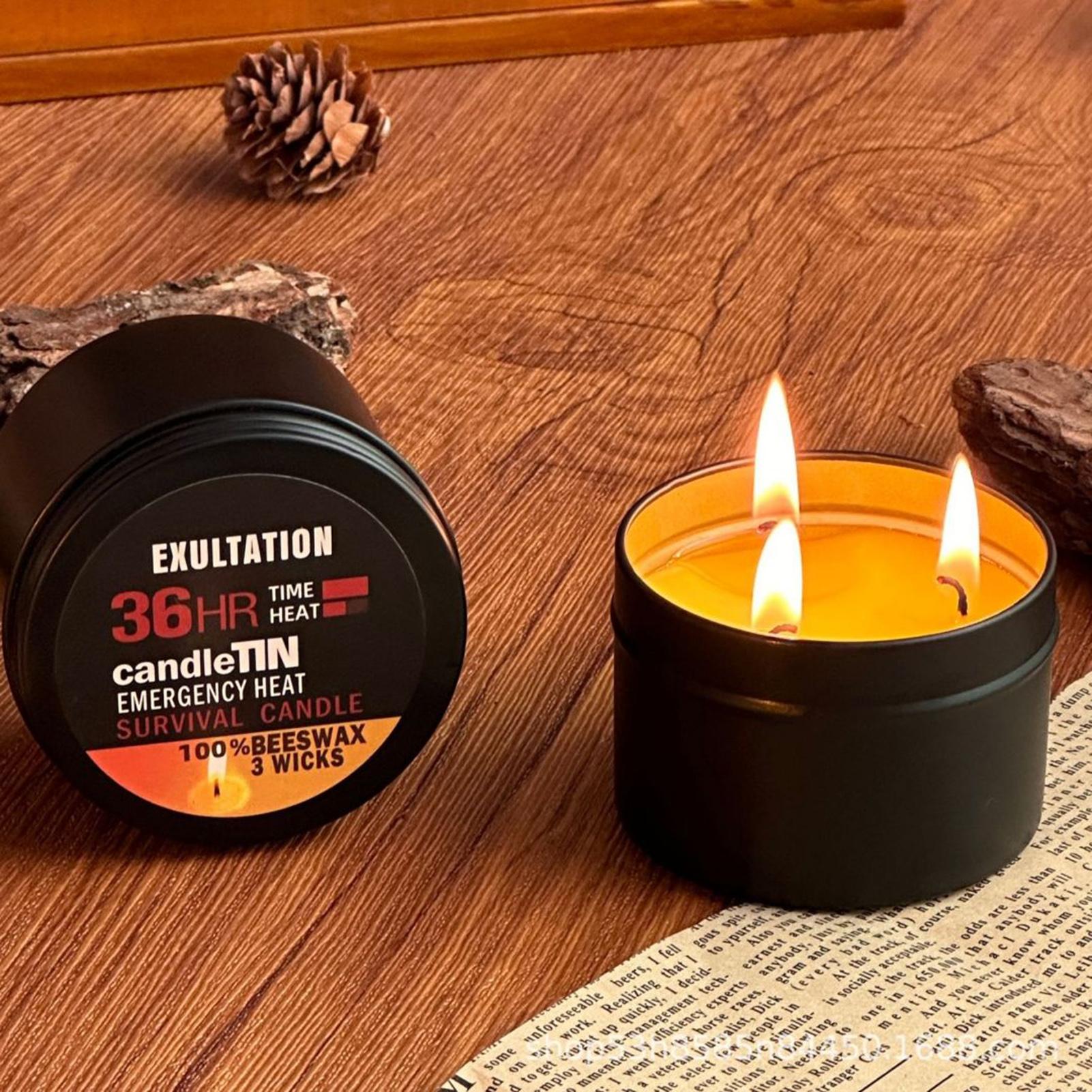 Fire Starting Kit - Lange brandende kaarsen Campingkaars met pot