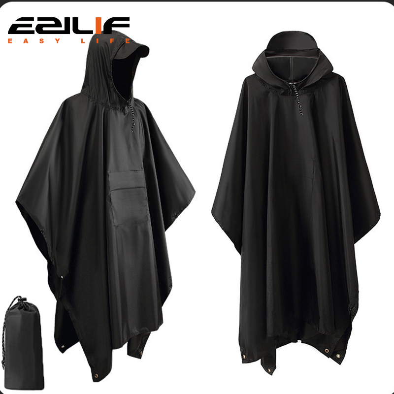 Emergency Poncho Rain - 3-in-1 militaire regenjas voor buiten, waterdichte