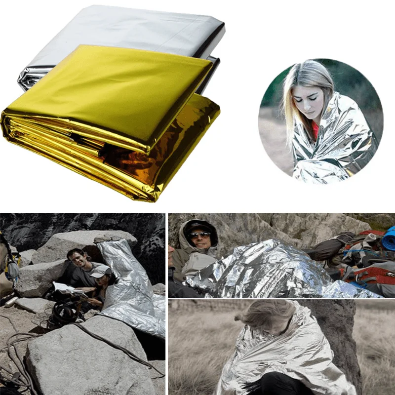 Survival Blanket Reflective - 1 stks Outdoor survival draagbare EHBO-deken