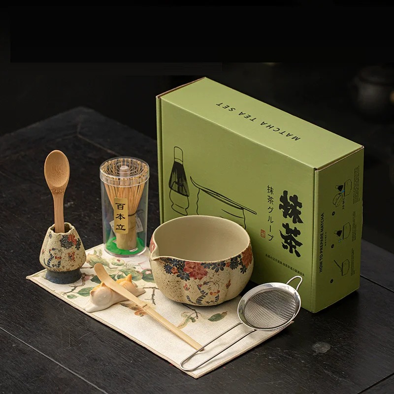 Fire Starting Kit - 8PCS Japanse Vuursteen rode Matcha Maken