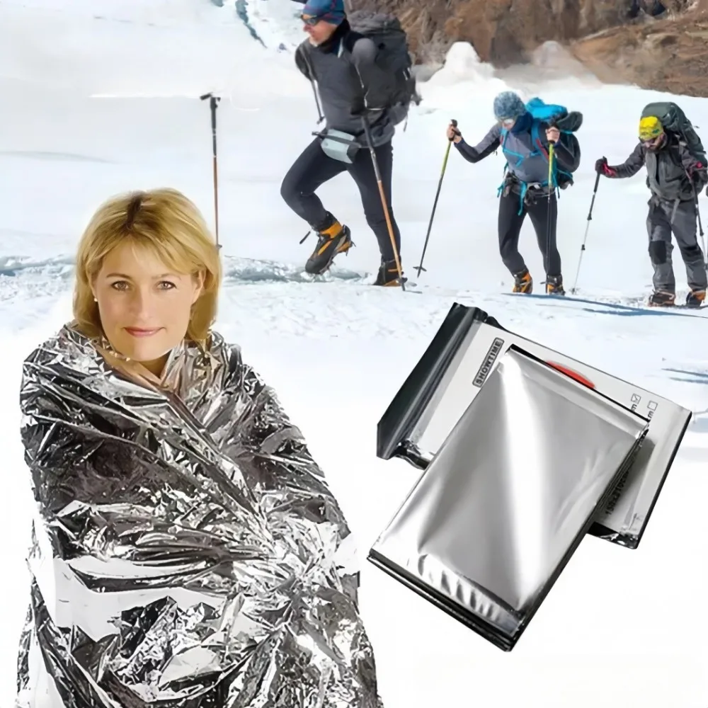 Survival Blanket Reflective - YITAPE Noodoverlevingsdeken Thermisch waterdicht warmtereflecterend folie