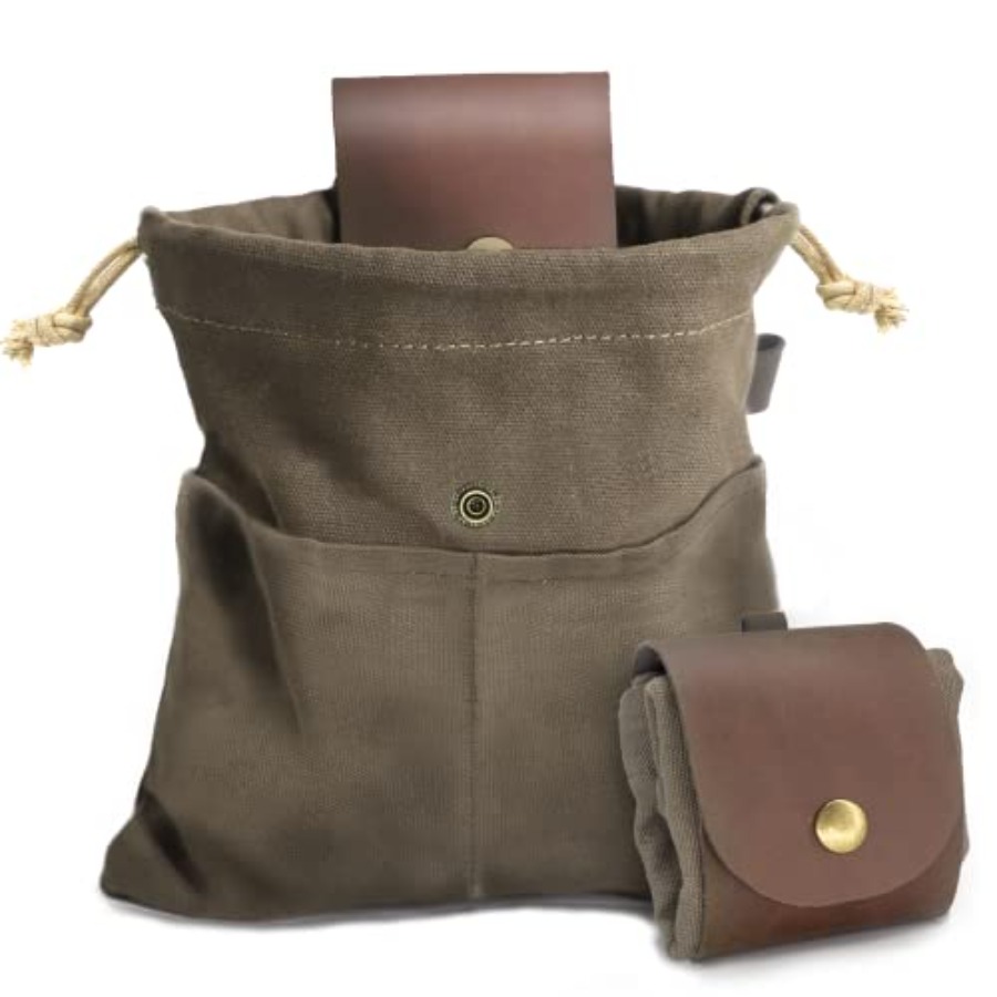 Water Bag Collapsible - Voedselzoekzakje Leren canvas opvouwbare tas Waterbestendig