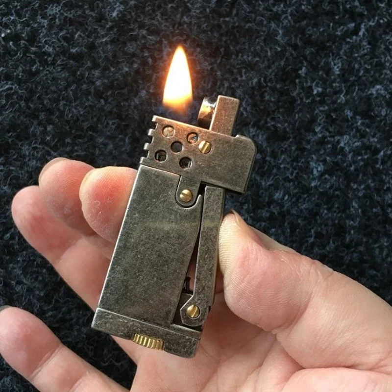 Fire Starting Kit - Retro benzine-aansteker met flint en zijdelingse