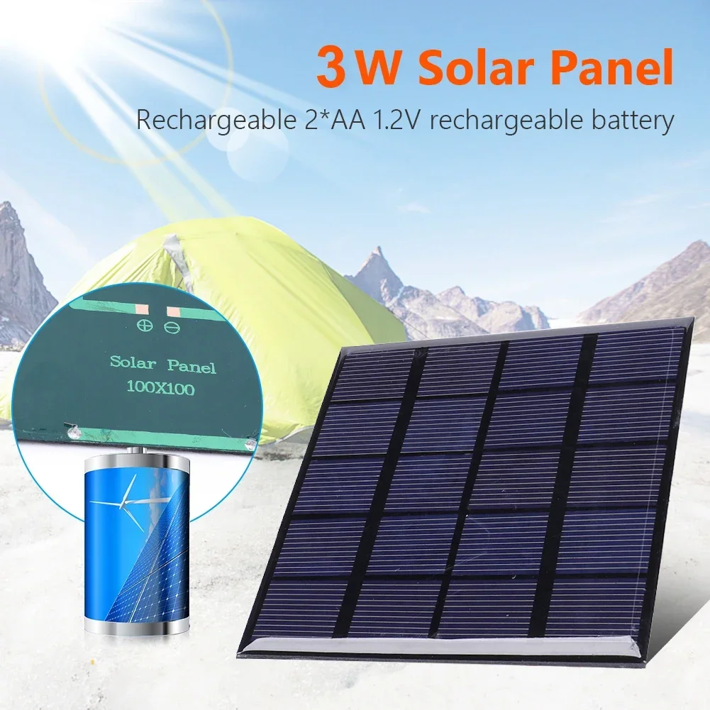 Solar Emergency Charger - Zonnepaneel 3W 5V zonnepaneel Draagbare snellader