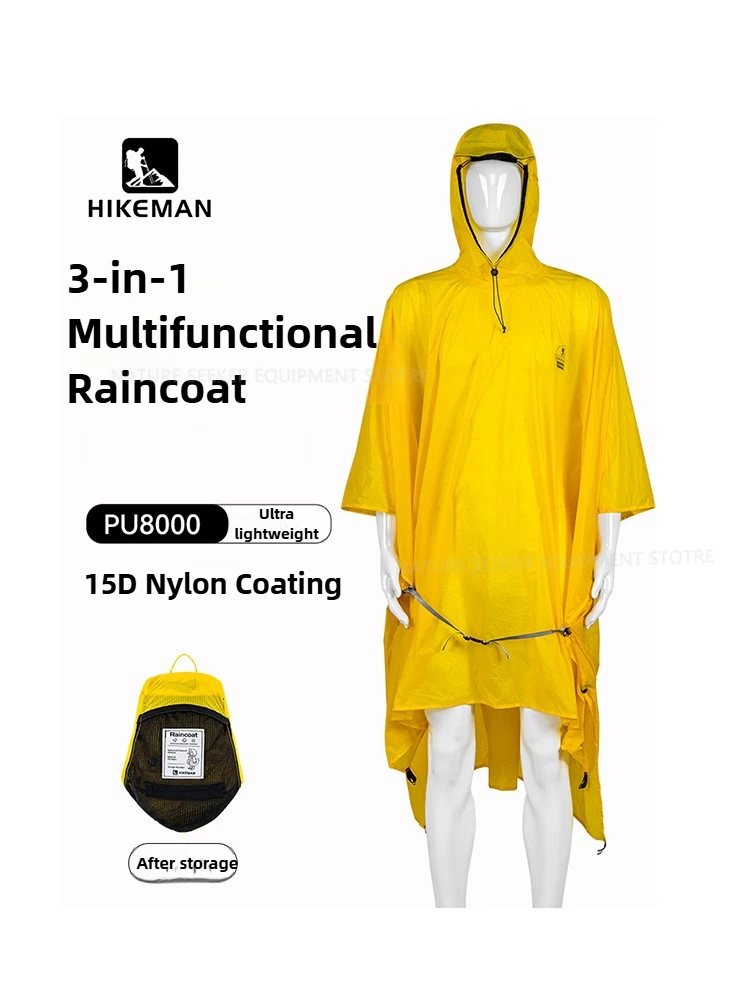 Emergency Poncho Rain - 15D/210T Regenjas Waterdichte Regenponcho Cover Ultralight
