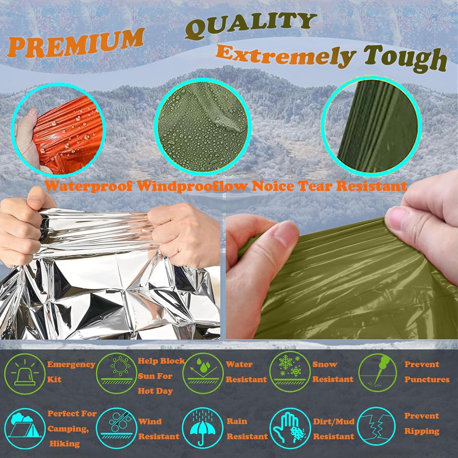 Campingregenjas Waterdicht Sur - Survival Blanket Reflective recensie en prijs