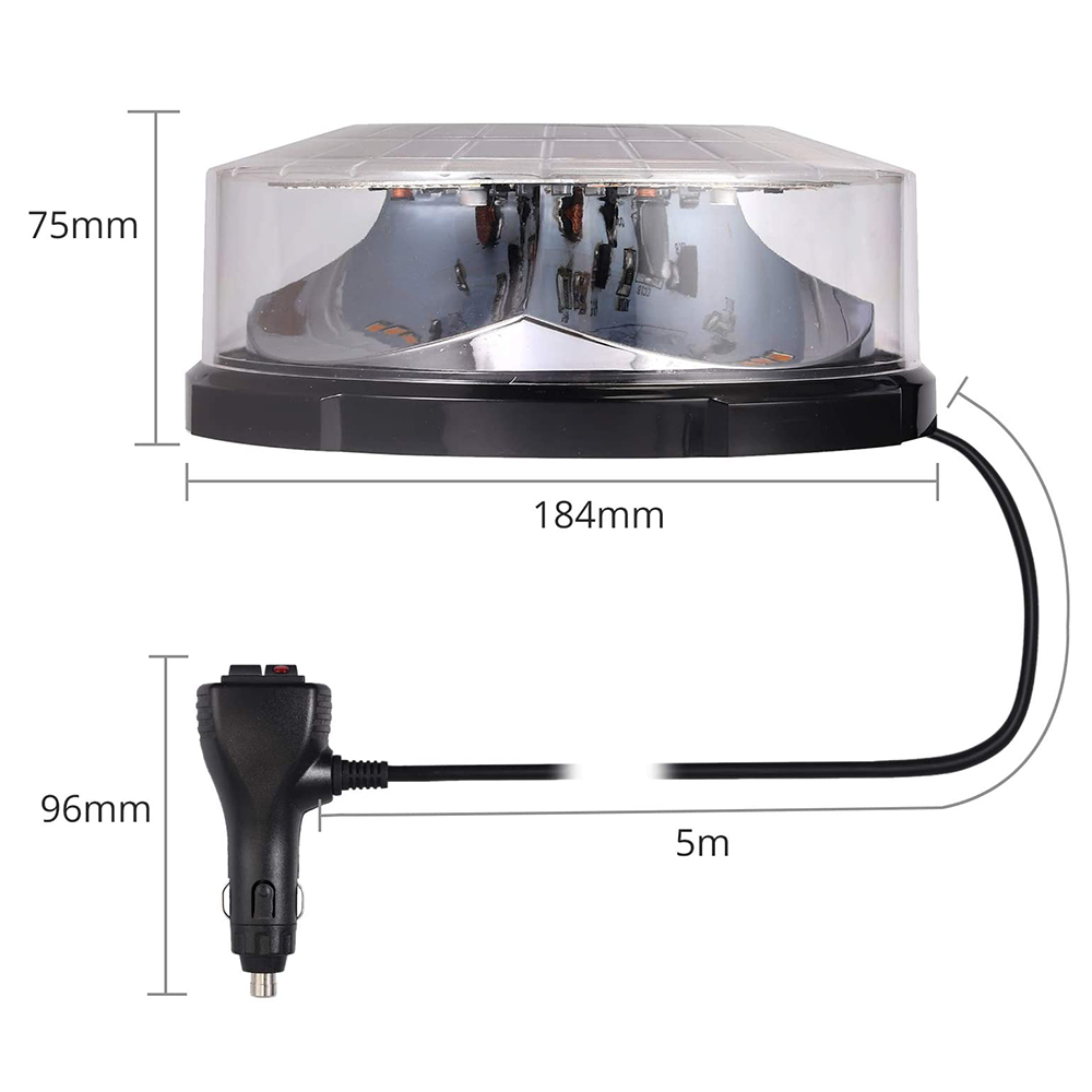 Gele 24 LED auto dakplafond ma - Sos Light Strobe recensie en prijs
