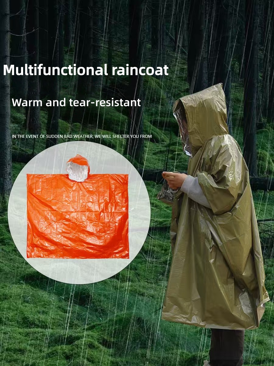 Outdoor draagbare noodregenjas - Survival Blanket Reflective recensie en prijs