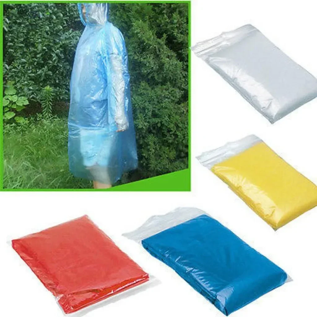 5/10PC Wegwerpregenjas Adultch - Emergency Poncho Rain recensie en prijs