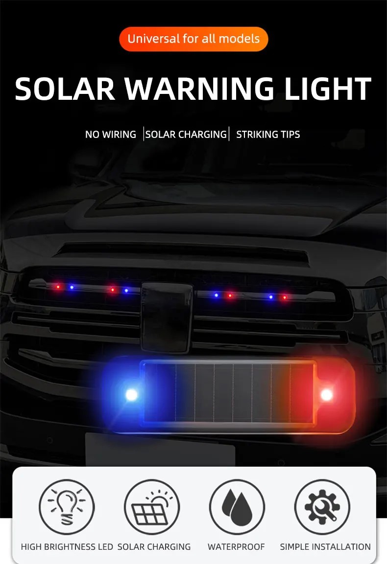 Mini LED zonne-energie auto wa - Sos Light Strobe recensie en prijs
